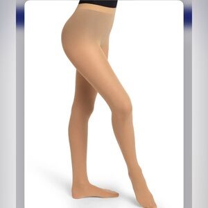 Capezio tights, convertible foot tan LXL new without tags no package